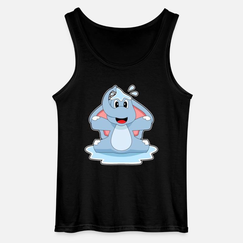 Elefant Planschen Wasser - Gildan Männer Tank Top - Schwarz