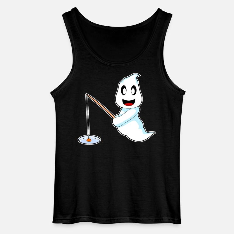 Geist Halloween Angler - Gildan Männer Tank Top - Schwarz