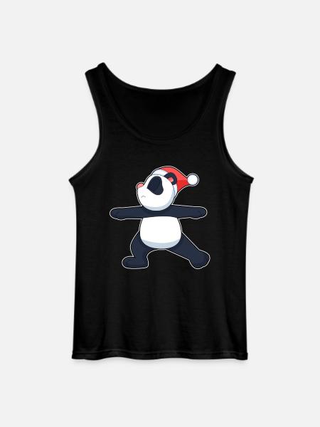 Yoga de Noël Panda - Débardeur Gildan Homme - noir