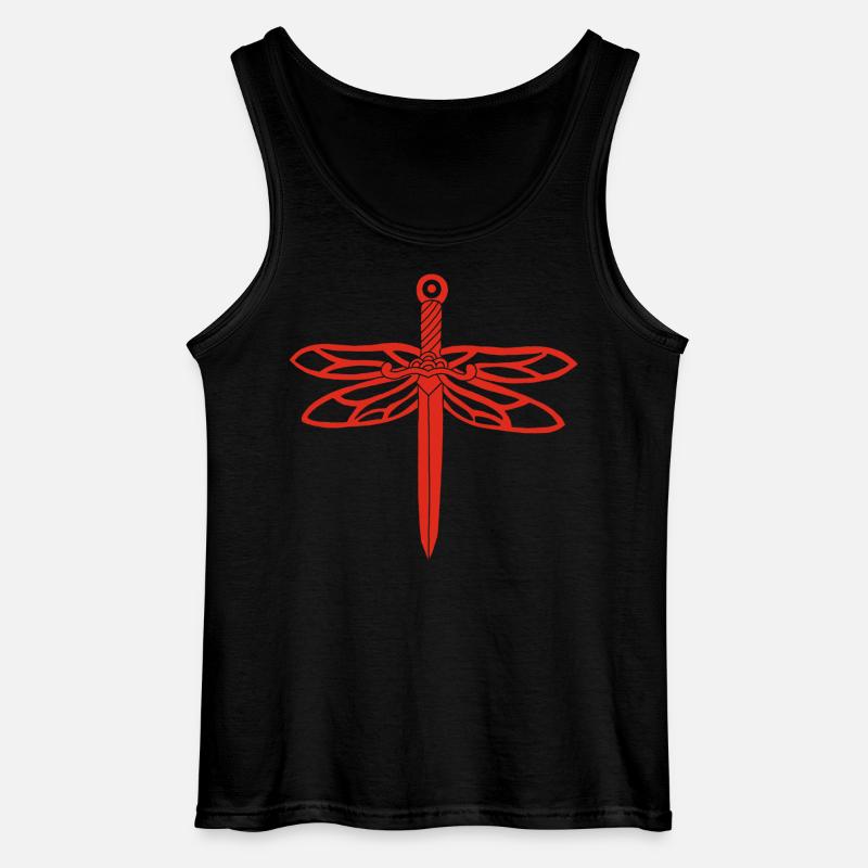 épée rouge et ailes de libellule - Débardeur Gildan Homme - noir
