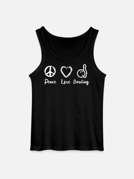Peace Love Bowling - Gildan Men’s Tank Top - black