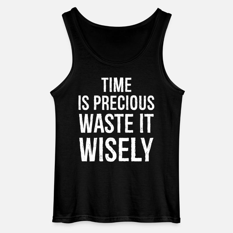 Zeit ist kostbar lustiges Hemd - Gildan Männer Tank Top - Schwarz