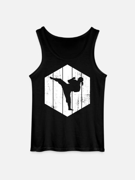Karate Girl - Gildan Men’s Tank Top - black