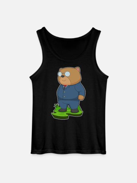 Bear Groom Suit Wedding - Gildan Men’s Tank Top - black