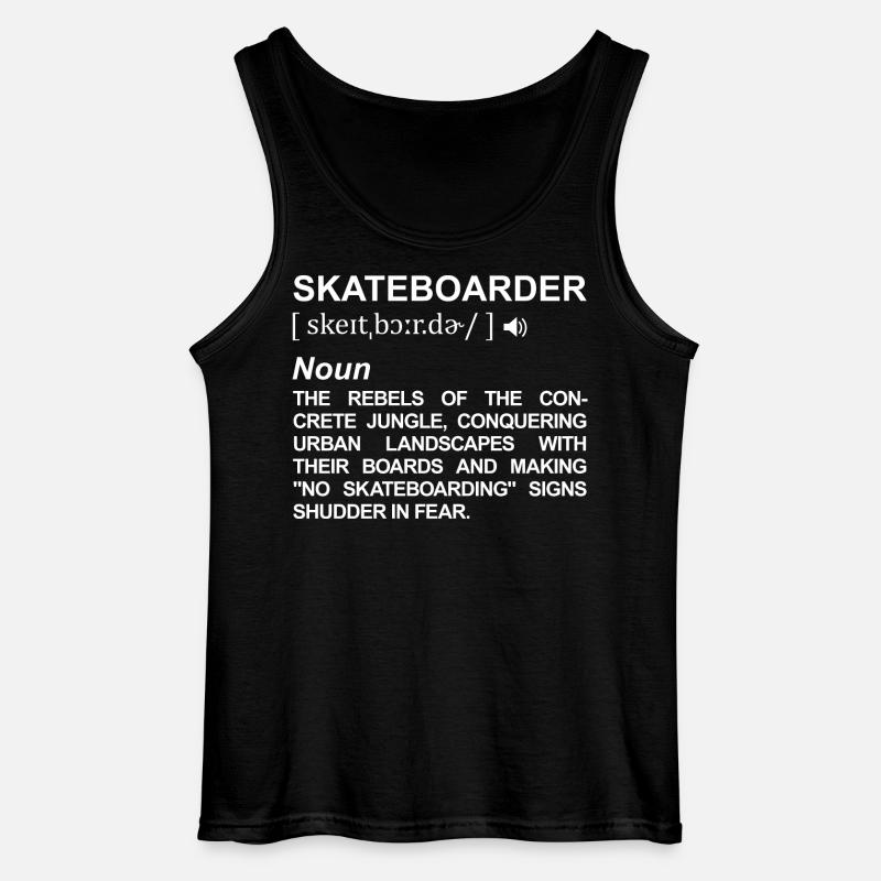 Skateboarder Definition - Gildan Männer Tank Top - Schwarz