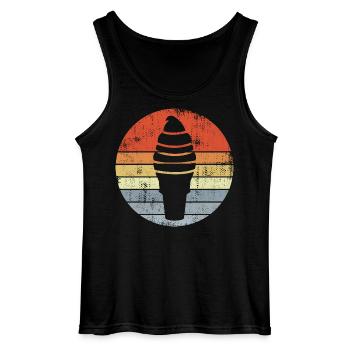 Croissant - Gildan Men’s Tank Top - black - Front - AI Model Male 185 dark (185cm)
