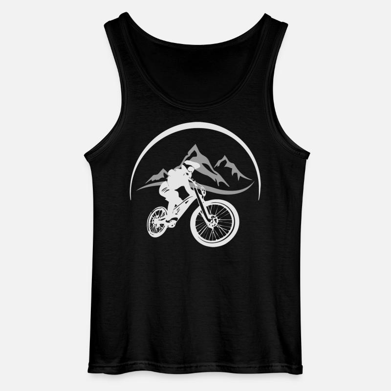 Mountainbiker - Gildan Männer Tank Top - Schwarz