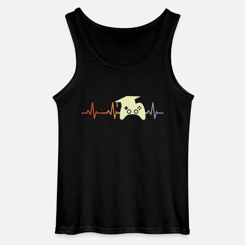 Spielprogrammierer Herzschlag - Gildan Männer Tank Top - Schwarz