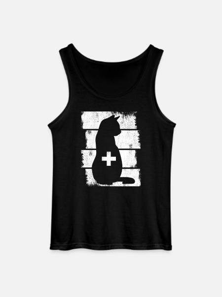 Cat Vet - Gildan Men’s Tank Top - black