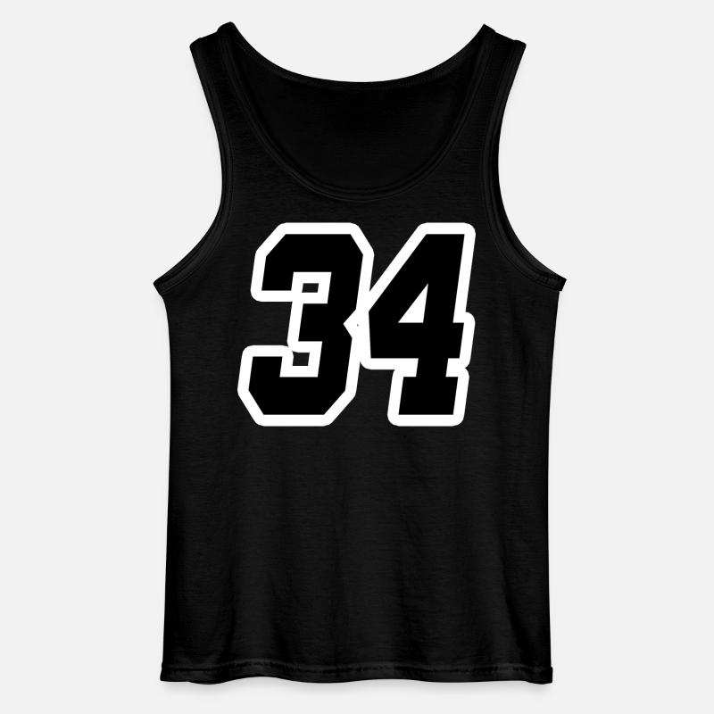 Nummer vierunddreißig 34 - Gildan Männer Tank Top - Schwarz