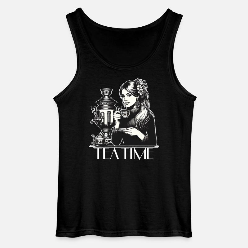 Samowar Teezeit Frau Geschenk - Gildan Männer Tank Top - Schwarz