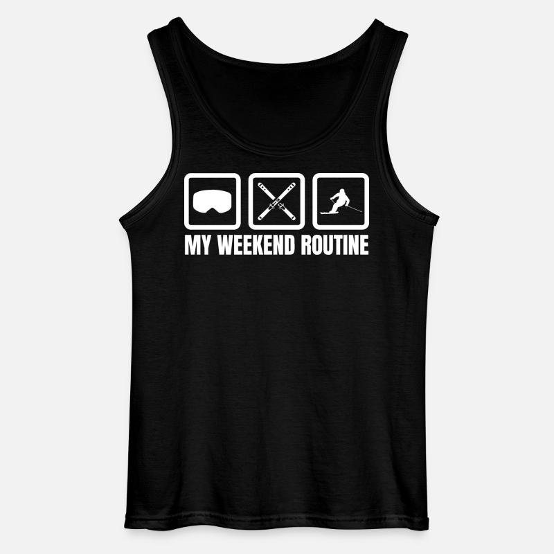 Meine Wochenendroutine - Gildan Männer Tank Top - Schwarz