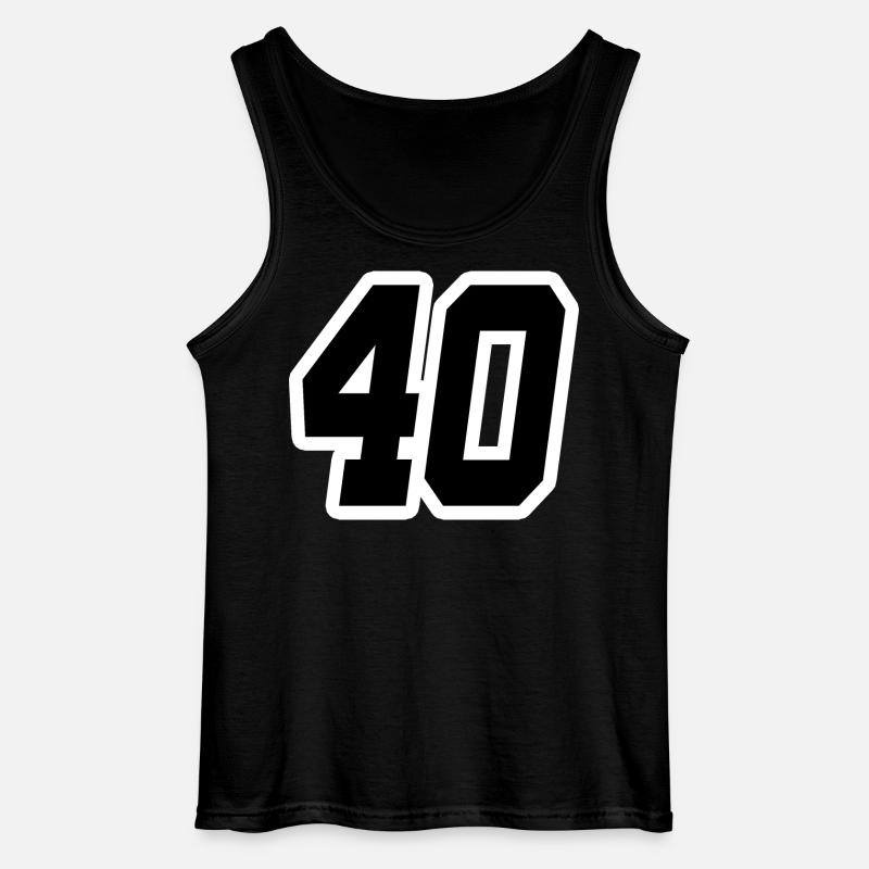 Nummer vierzig 40 - Gildan Männer Tank Top - Schwarz