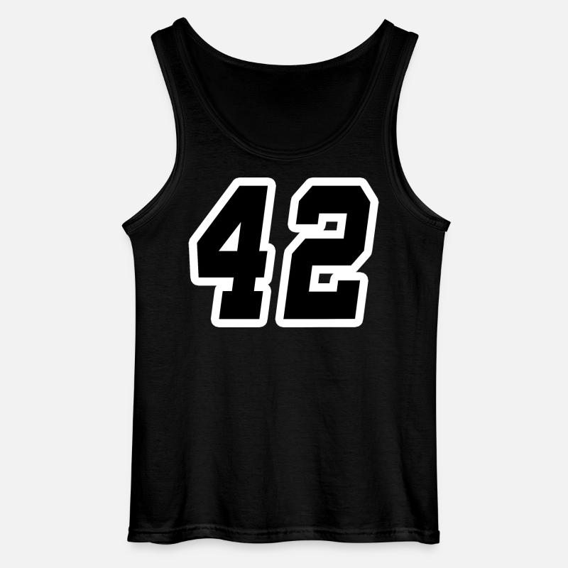 Nummer zweiundvierzig 42 - Gildan Männer Tank Top - Schwarz