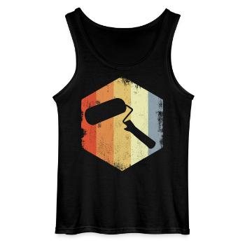 Vintage Farbroller - Gildan Männer Tank Top - Schwarz - Vorne - AI Model Male 185 dark (185cm)