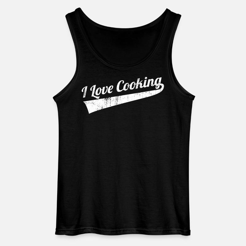 Ich liebe es zu kochen - Gildan Männer Tank Top - Schwarz