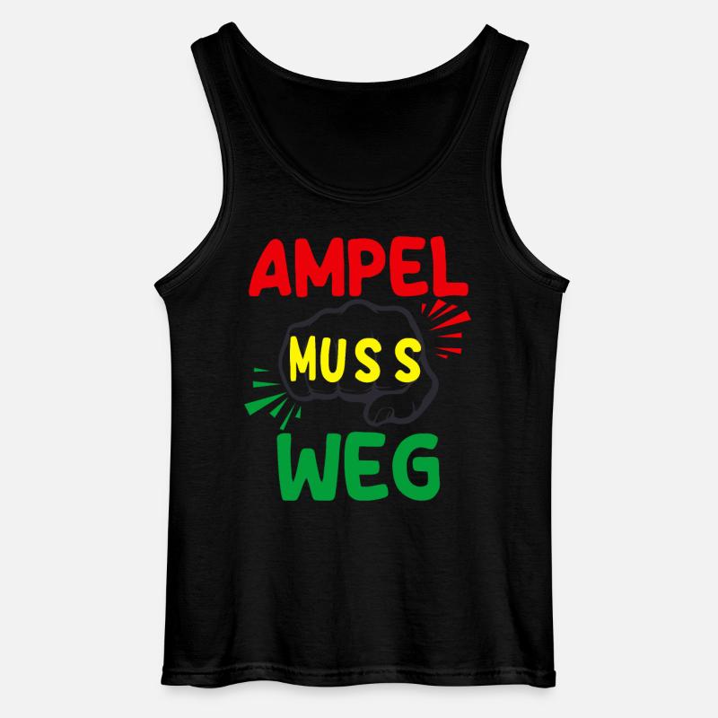 Ampel muss weg - Gildan Männer Tank Top - Schwarz