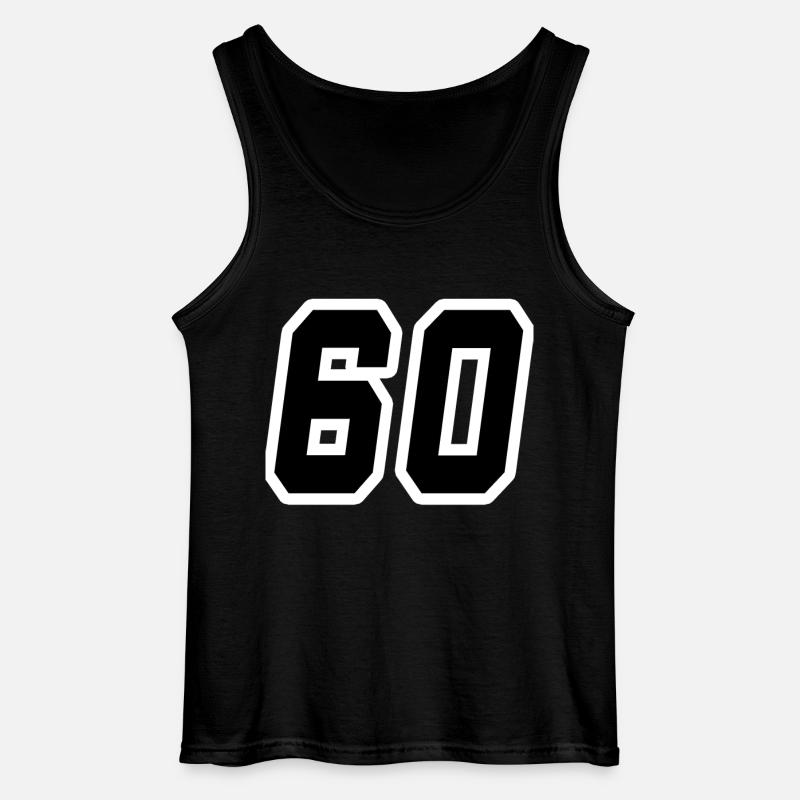 Nummer 60 - Gildan Männer Tank Top - Schwarz