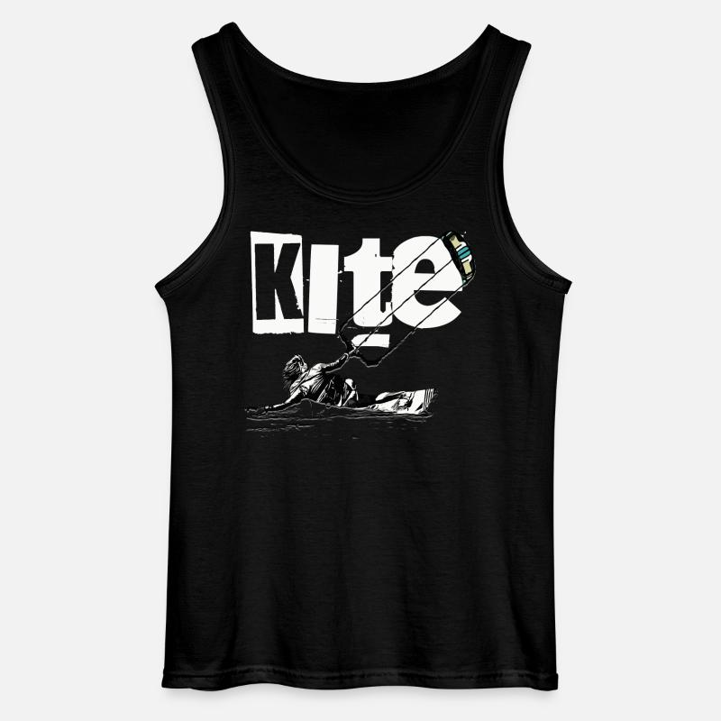 Kite - Gildan Männer Tank Top - Schwarz