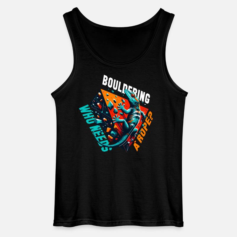 Bouldern Gecko Seil? Geschenk - Gildan Männer Tank Top - Schwarz