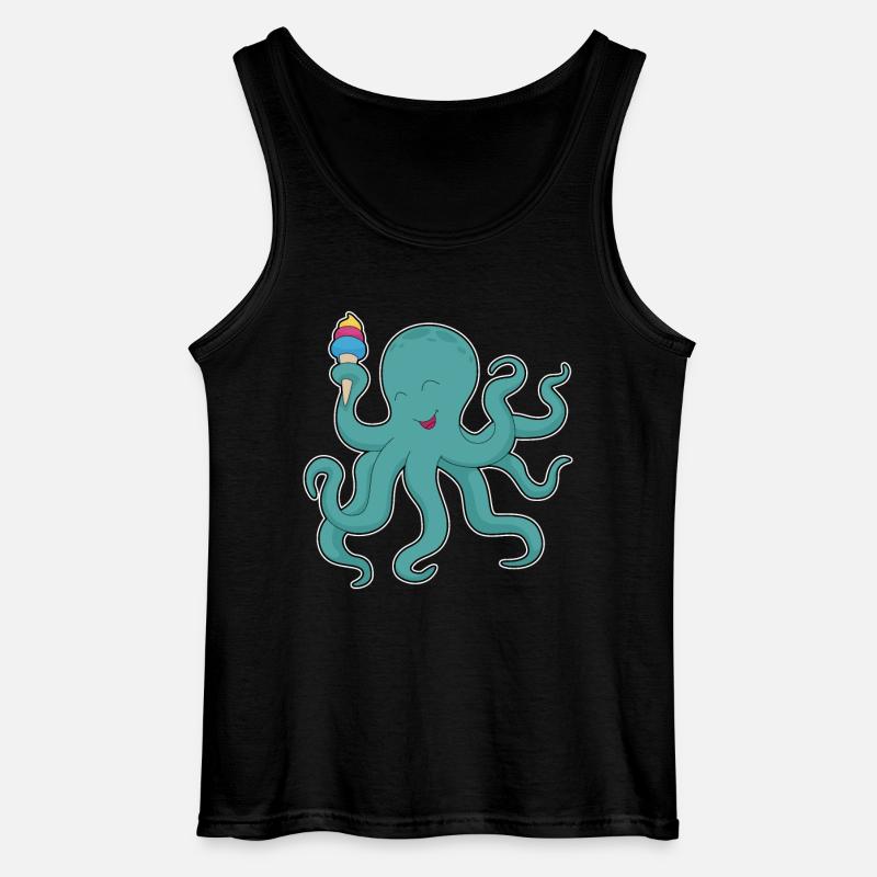 Krake Waffeleis - Gildan Männer Tank Top - Schwarz