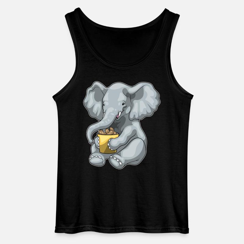 Elephant Peanuts - Gildan Men’s Tank Top - black