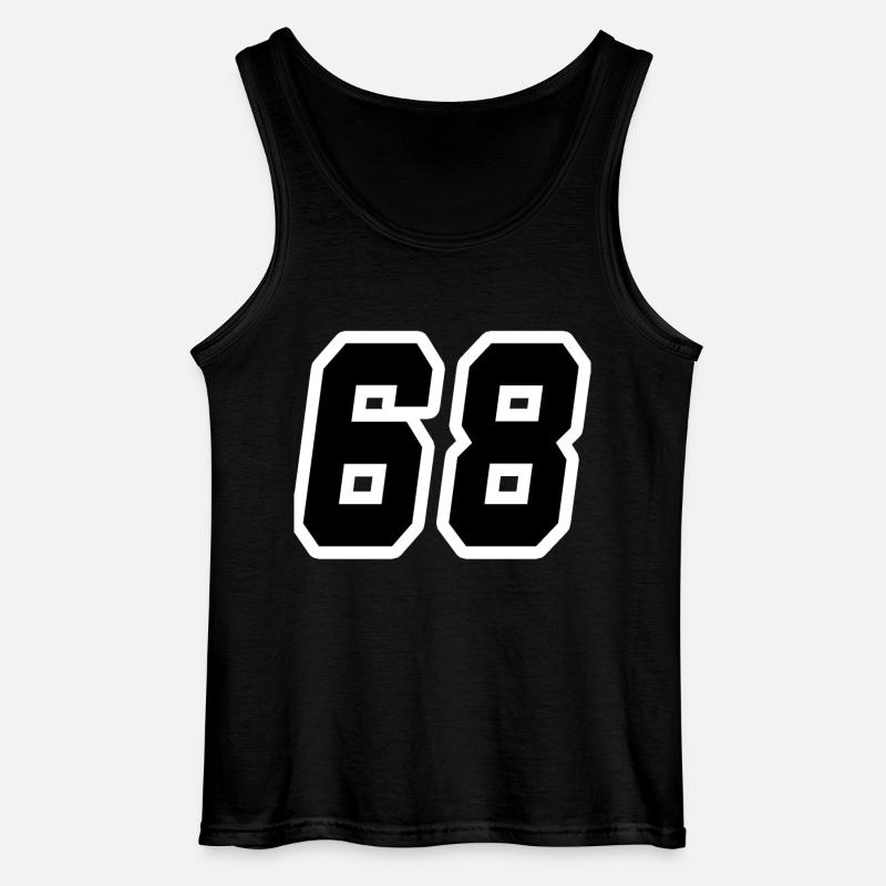 Nummer achtundsechzig 68 - Gildan Männer Tank Top - Schwarz