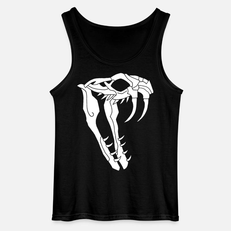 Schlangen-Schädel - Gildan Männer Tank Top - Schwarz