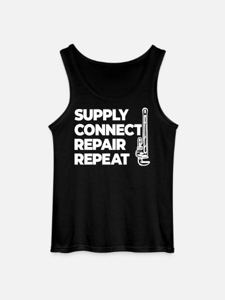 Supplying, connecting, repairing, plumbing - Gildan Men’s Tank Top - black