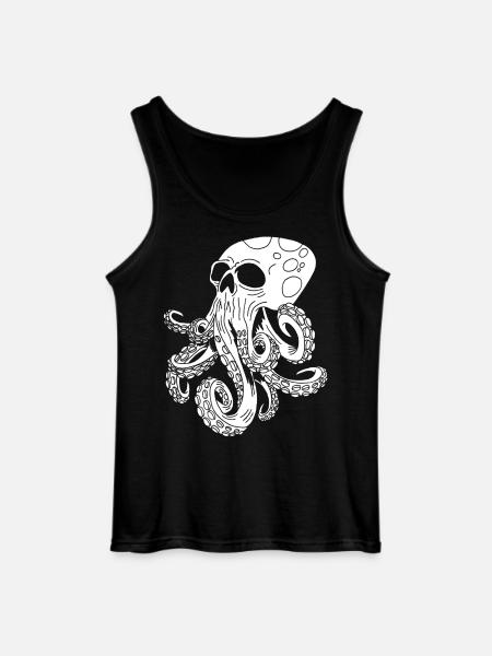 Octopus Skull - Gildan Men’s Tank Top - black