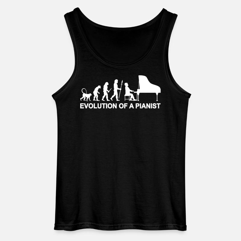 Évolution d’un pianiste - Débardeur Gildan Homme - noir