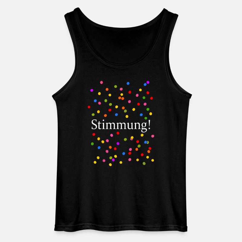 Stimmung Konfetti Silvester Karneval Spruch - Gildan Männer Tank Top - Schwarz