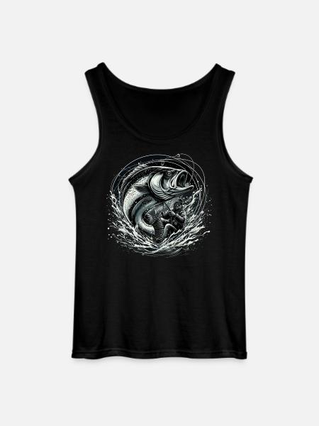 Fishing Angler Dynamic Gift - Gildan Men’s Tank Top - black