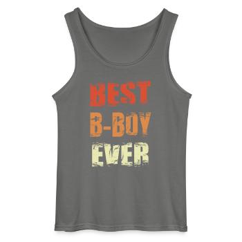 Best B-Boy Ever - Gildan Men’s Tank Top - charcoal grey - Front - AI Model Male 185 dark (185cm)