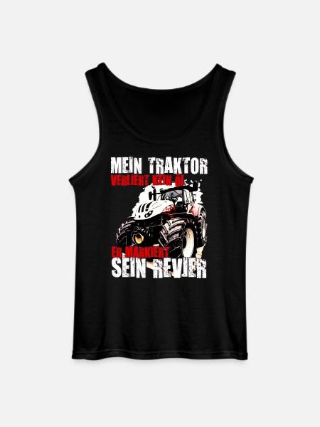 Steyr Tractor Saying - Gildan Men’s Tank Top - black