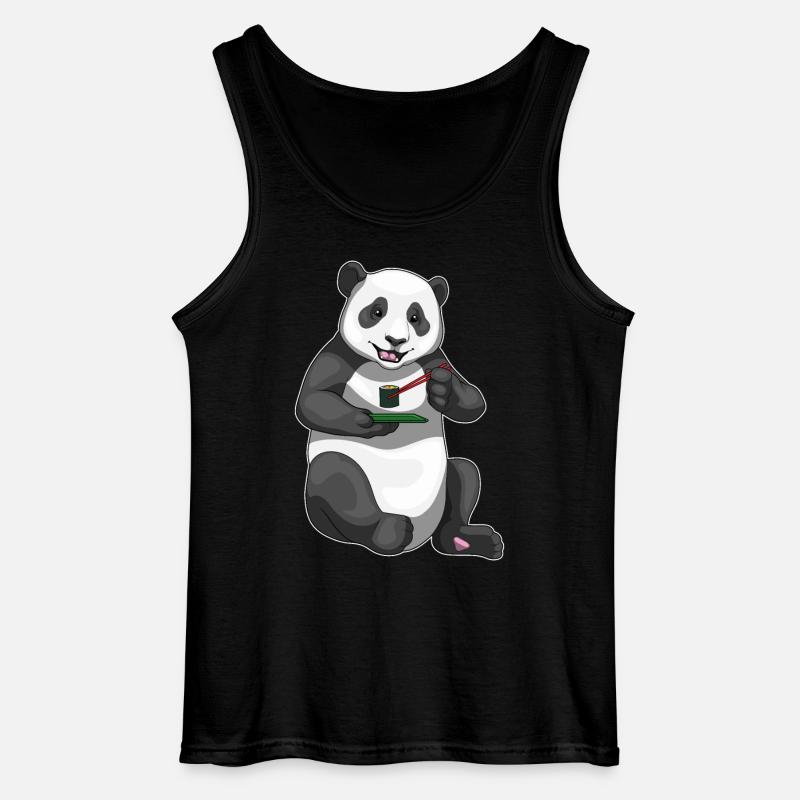 Panda Sushi - Débardeur Gildan Homme - noir