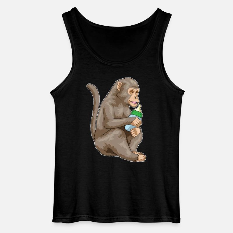 Biberon Monkey - Débardeur Gildan Homme - noir