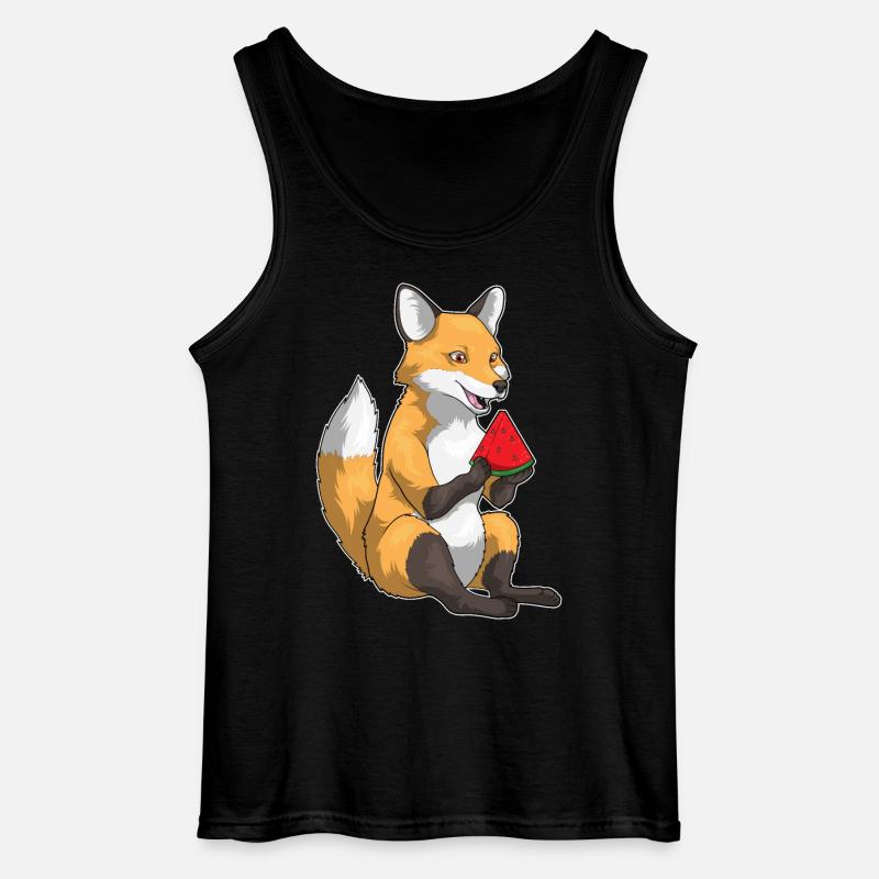 Fruit de la pastèque Fox - Débardeur Gildan Homme - noir