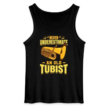 Tuba Grandfather - Gildan Men’s Tank Top - black - Front - AI Model Male 185 dark (185cm)