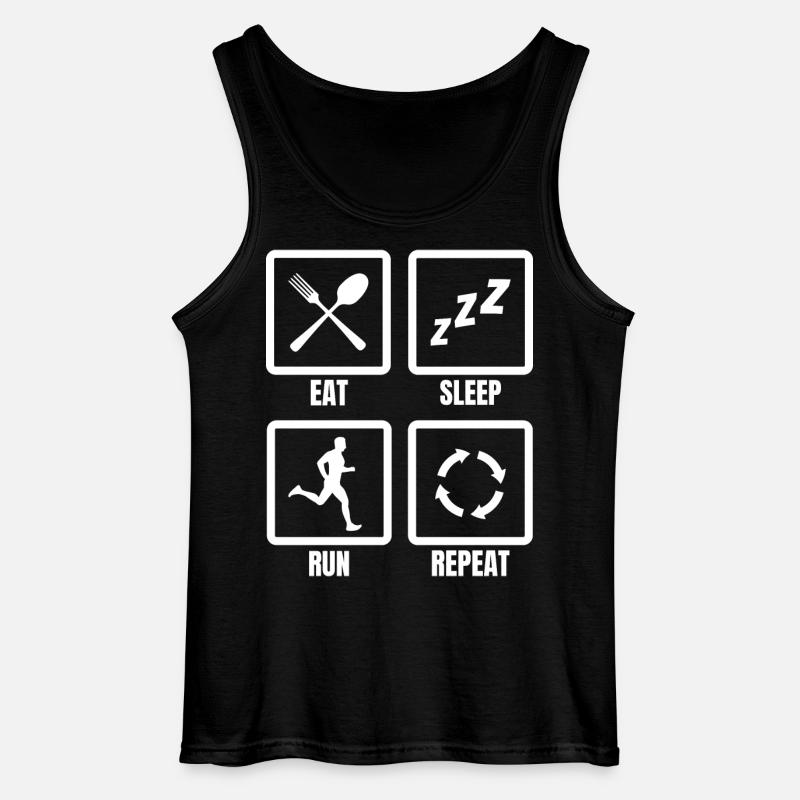 Runner Routine - Gildan Men’s Tank Top - black