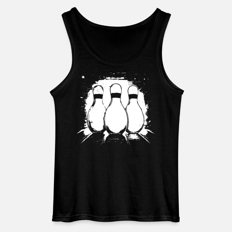Bowling Zeichnung - Gildan Männer Tank Top - Schwarz