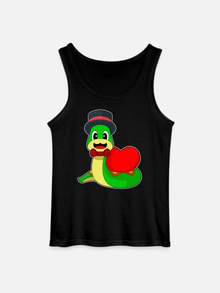 Snake Groom Heart Wedding - Gildan Men’s Tank Top - black