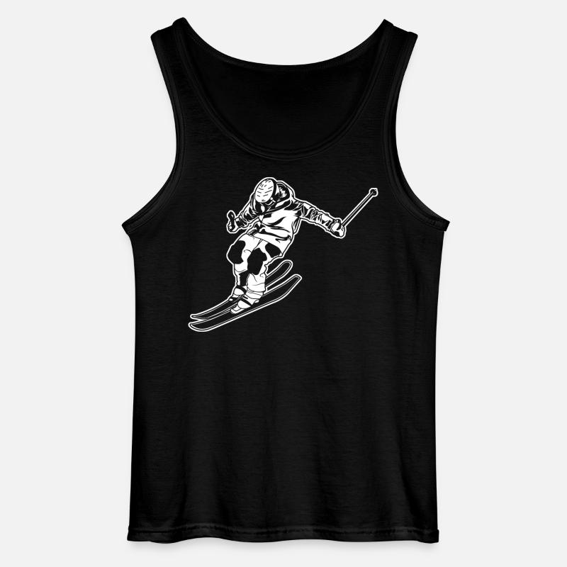 Skiläufer - Gildan Männer Tank Top - Schwarz