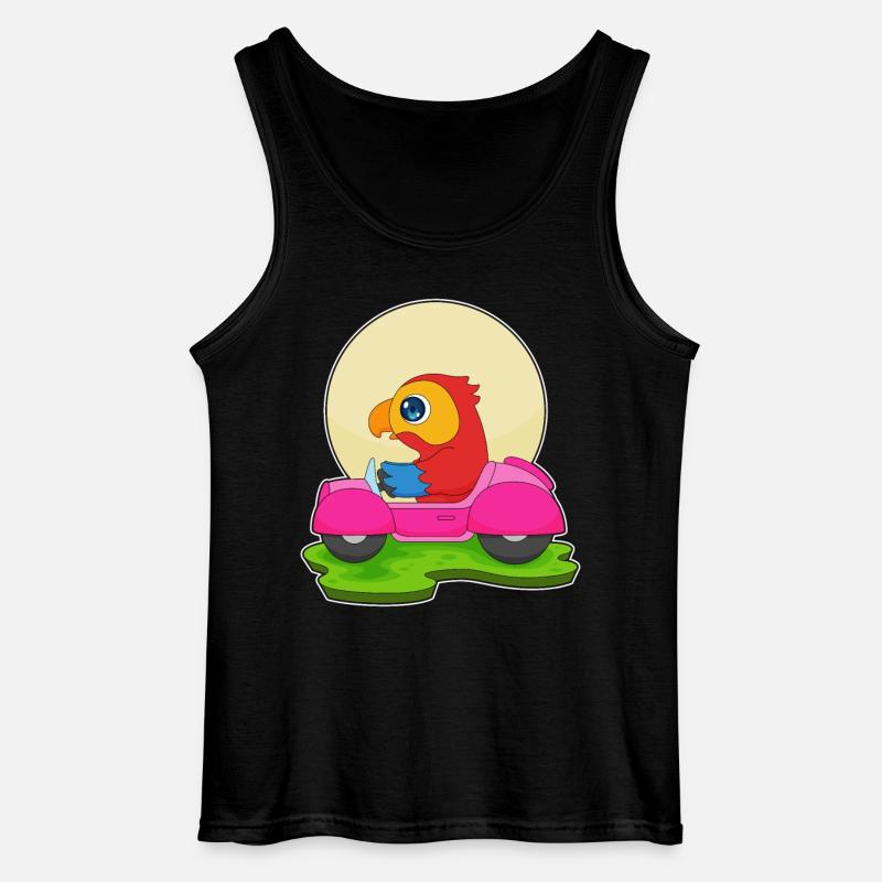Papagei Auto - Gildan Männer Tank Top - Schwarz