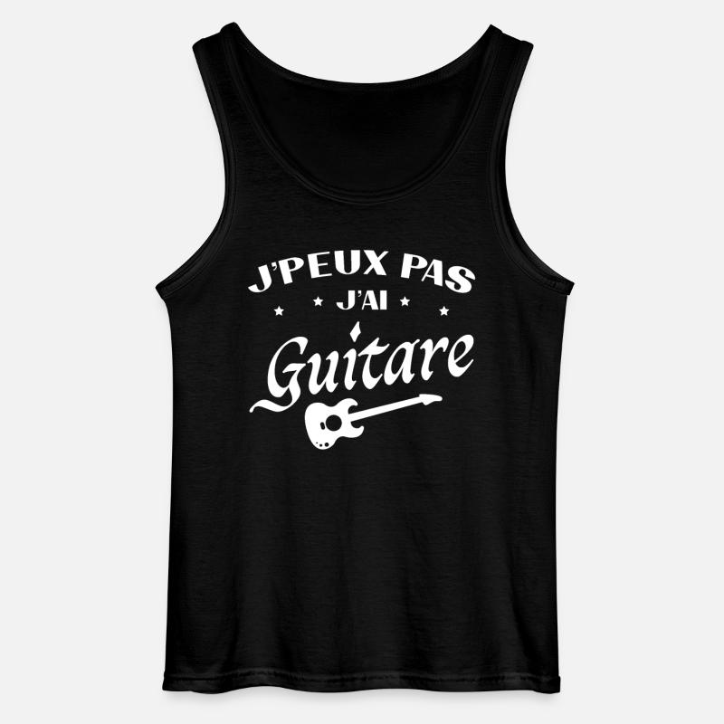 I can't I guitar - Gildan Men’s Tank Top - black