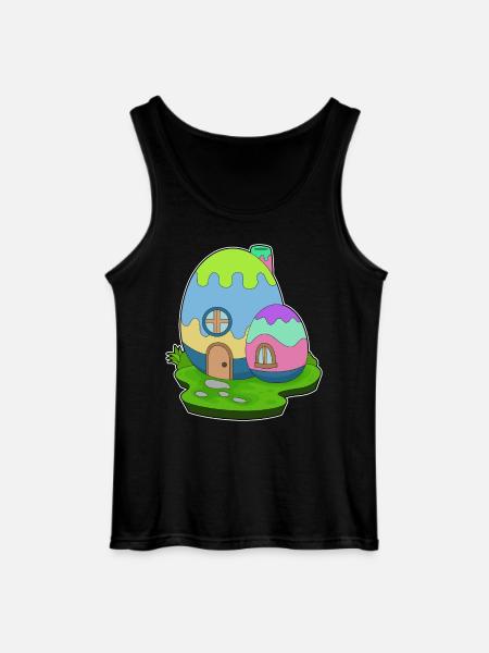House Easter Easter Eggs - Gildan Men’s Tank Top - black