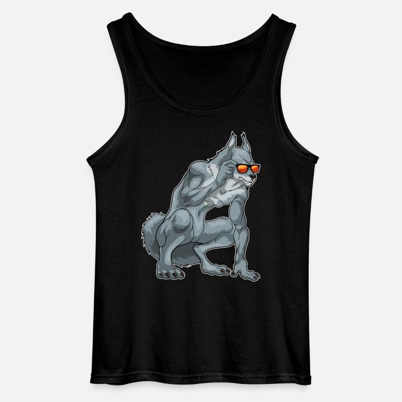 Werwolf Halloween Sonnenbrille - Gildan Männer Tank Top - Schwarz