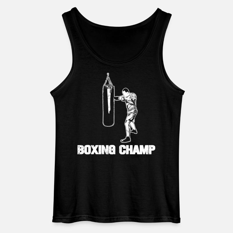 Boxing Champ - Gildan Männer Tank Top - Schwarz