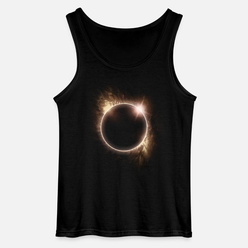 SOLAR ECLIPSE ASTRONOMY LOVERS - Gildan Men’s Tank Top - black