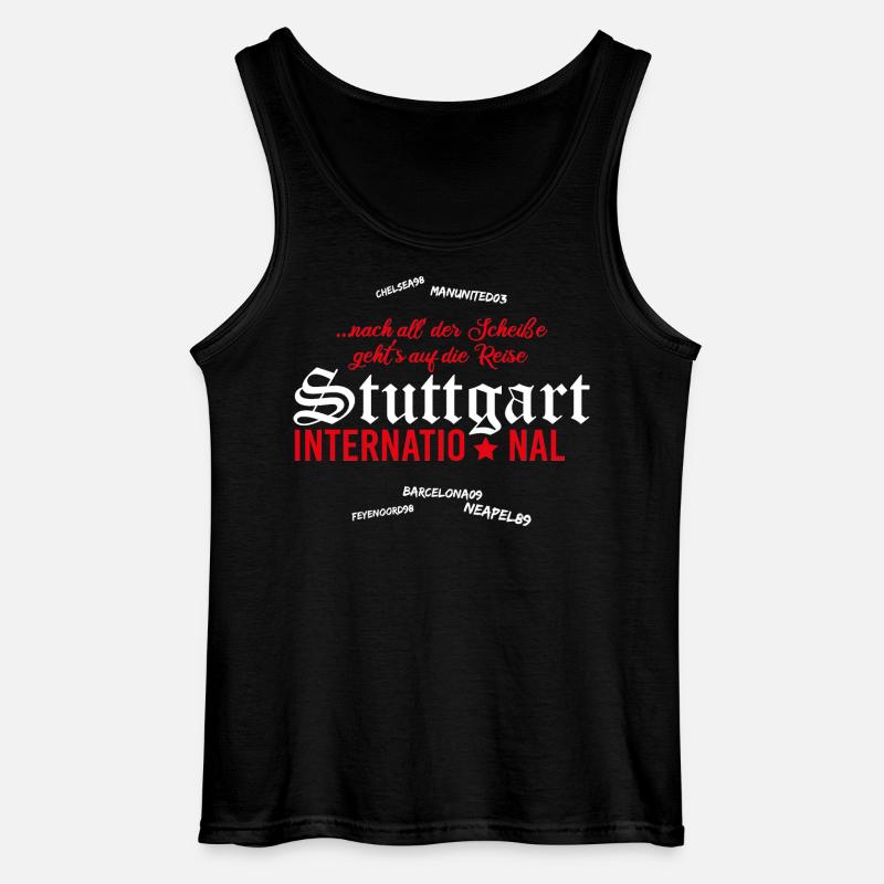 Fußball Stuttgart International - Gildan Männer Tank Top - Schwarz